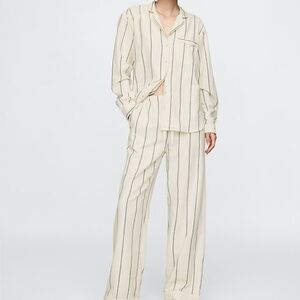 Gap Cream Striped Pajama Set